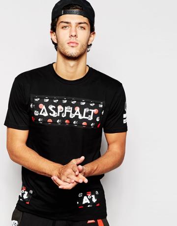 Asphalt Yacht Club T-shirt With Bar Logo - Black