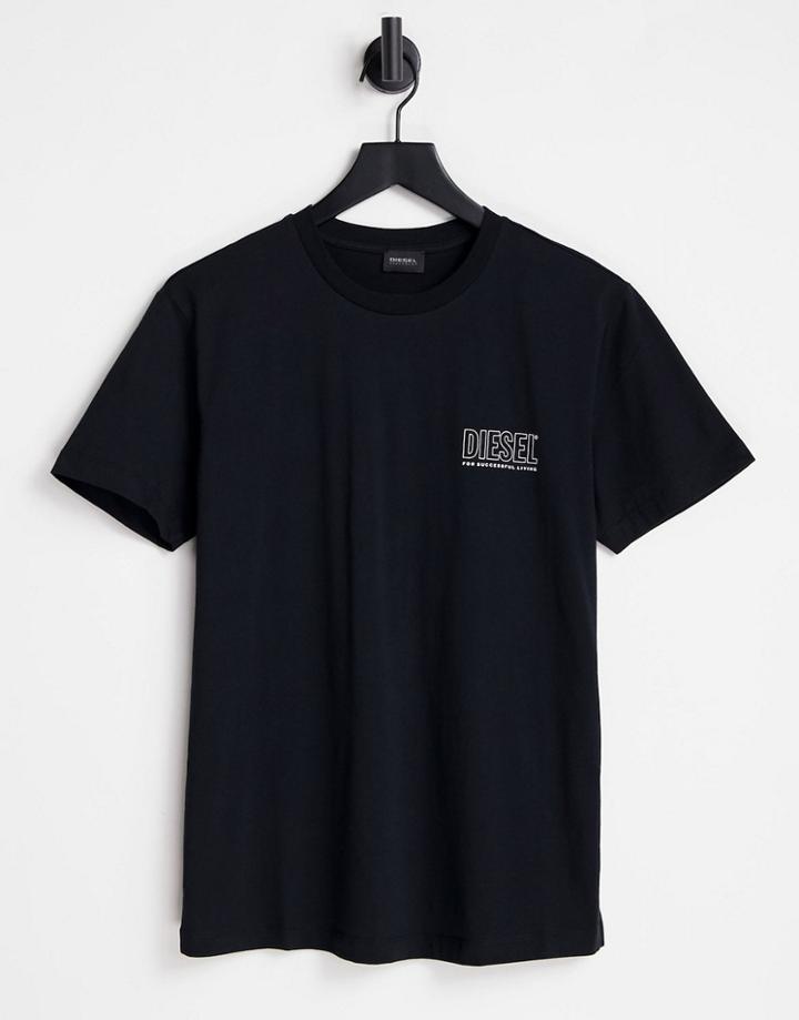 Diesel Jake Logo Lounge T-shirt In Black