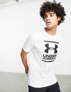 Under Armour Training Foundation T-shirt With Large Chest Logo In White