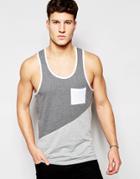 Another Influence Color Block Tank - Gray