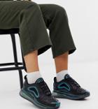Nike Air Max 720 Sneakers In Black And Iridescent Blue