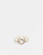 Pieces Heart Knot Ring In Gold