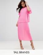 Y.a.s Tall Pleated Midi Skirt - Pink