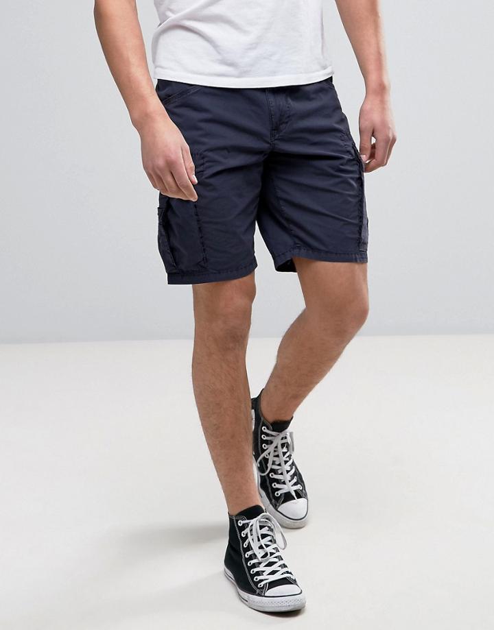 Napapijri Noto Cargo Shorts In Navy - Navy
