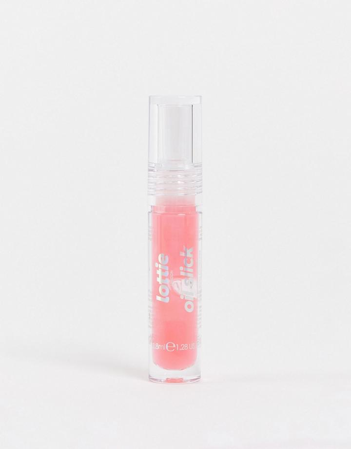 Lottie London Oil Slick Lip Gloss - Peachy Cheeks-orange