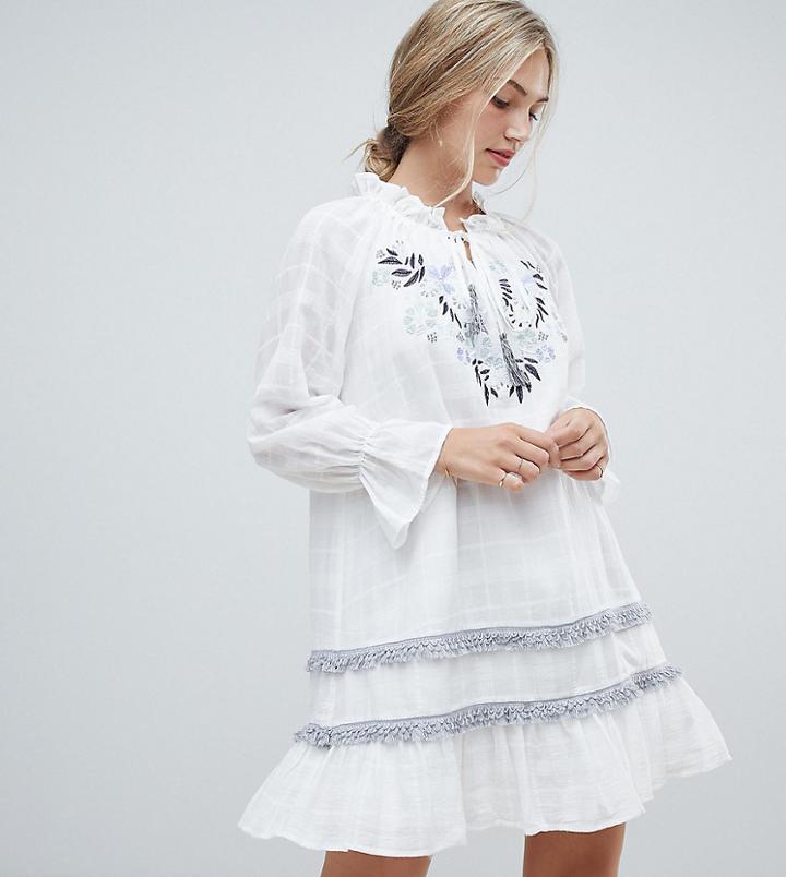 Stevie May Exclusive Benita Embroidered Mini Dress - White