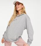 Asos Design Maternity Organic Cotton Super Oversized Boyfriend Hoodie In Gray Heather-grey