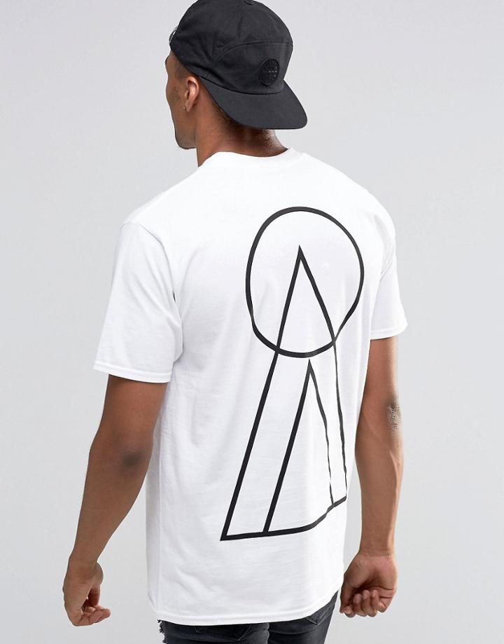 New Love Club Tri-circle Back Print T-shirt - White