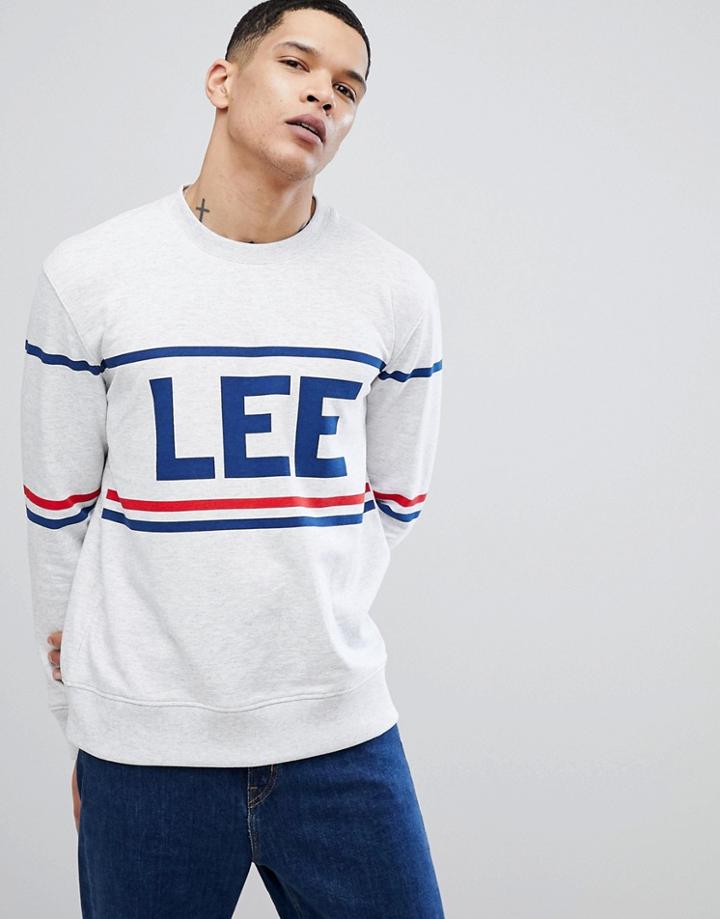 Lee 90s Logo Crew Neck Sweatshirt - Gray