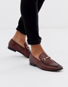 Office Lemming Bar Loafers In Burgundy Leather-red