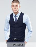 Only & Sons Skinny Vest With Stretch - Navy