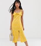 Asos Design Petite Midi Sundress With Splits In Ditsy Print-multi