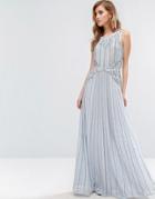New Look Premium Embellished Maxi Dress - Gray