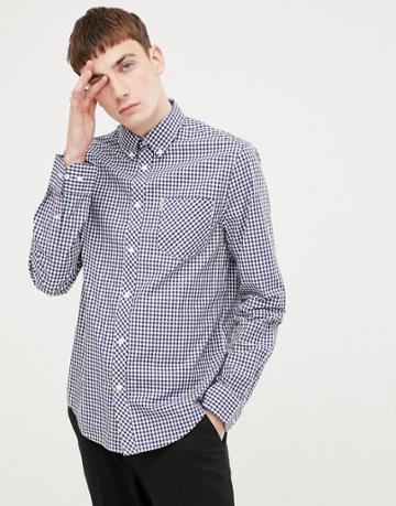 Ben Sherman Gingham Slim Fit Shirt - White