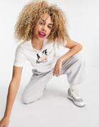 Nike Essential Standard Fit T-shirt In White With Fierce Print