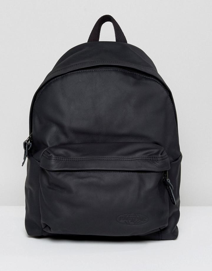 Eastpak Padded Pak'r Backpack In Leather 24l - Black