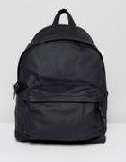 Eastpak Padded Pak'r Backpack In Leather 24l - Black