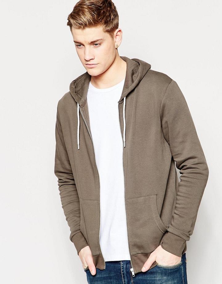 New Look Hoodie In Khaki - Green