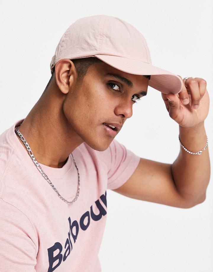 Topman Crinkle Nylon Cap In Pink