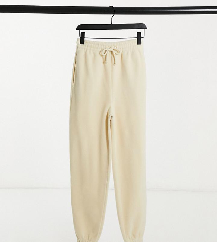 Collusion Oversized Fleece Sweatpants In Off White