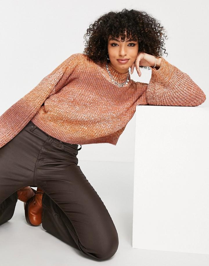 Bolongaro Trevor Cropped Space Dye Sweater In Multi