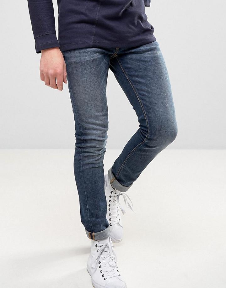 Nudie Jeans Co Skinny Lin Jean Tender Worn Wash - Blue