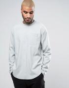 Asos Over Head Shirt In Heavy Viscose In Regular Fit - Gray