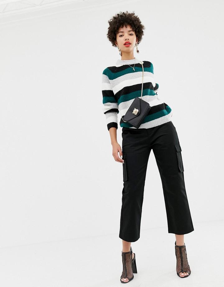 Na-kd Pocket Detail Oversized Cargo Pants In Black - Black