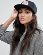 Herschel Cap With Round Patch Branding - Black