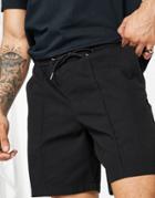 New Look Relaxed Fit Pull On Shorts With Pintuck In Black