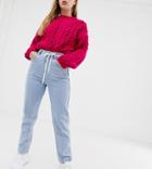 Collusion Mom Jeans In Light Blue Wash - Blue