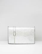 Yoki Fashion Metallic Clutch Bag - Silver