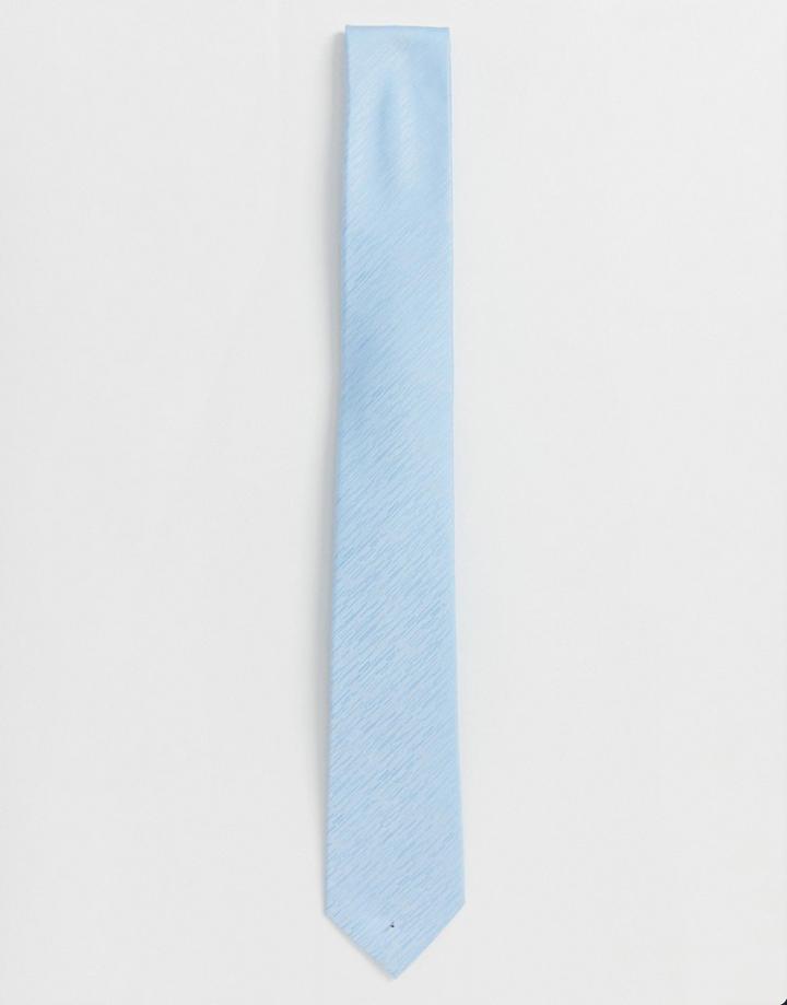 French Connection Plain Tie-blue