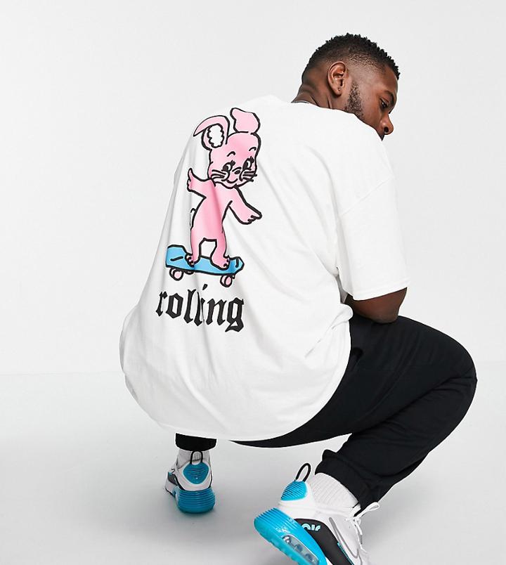 New Love Club Plus Rolling T-shirt In White