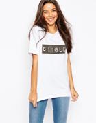Asos T-shirt In Single Print - White