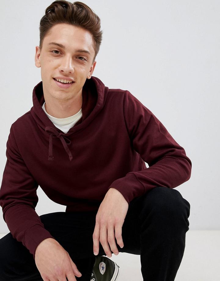 Brave Soul Basic Overhead Pocket Hoodie - Red