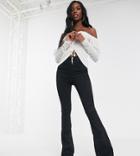 Asos Design Tall Sculpt Me Bell Flare Jeans In Clean Black