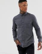 Pull & Bear Shirt In Gray Houndstooth - Gray