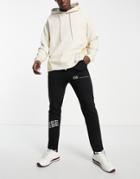 The Couture Club Straight Leg Sweatpants In Black With Gothic Embroidery - Part Of A Set