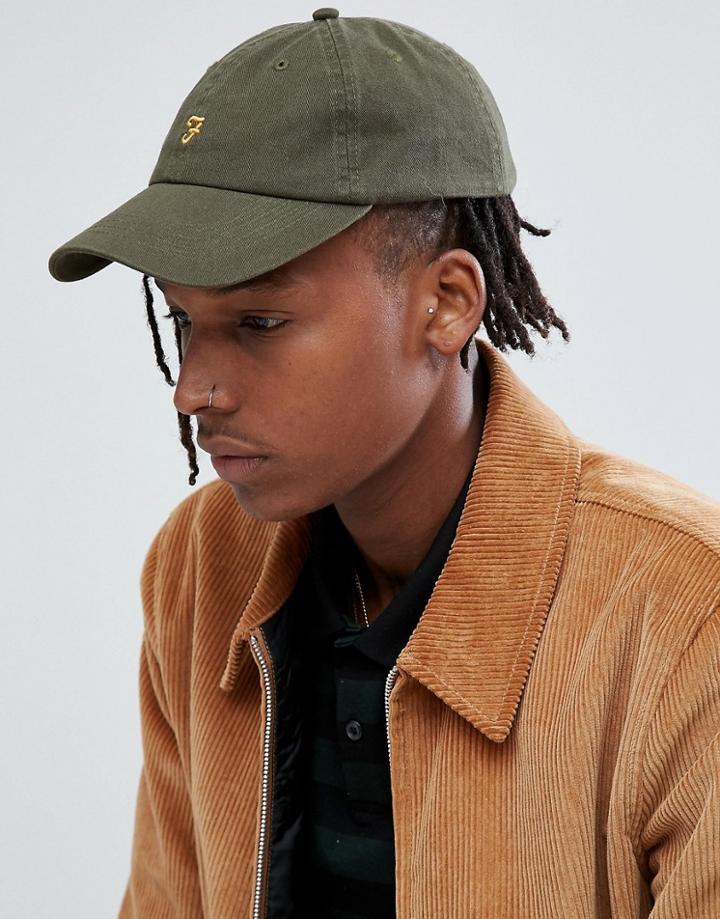 Farah Thorney Twill Baseball Hat In Green - Green