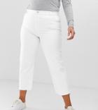 Asos Design Curve Florence Authentic Straight Leg Jeans In Bone Chalky White