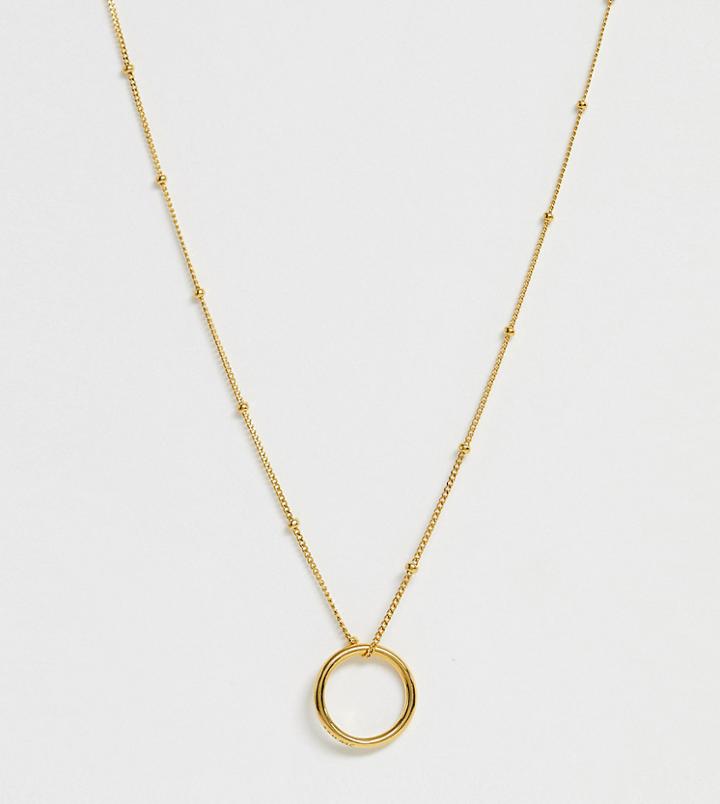 Astrid & Miyu 18k Gold Plated Halo Pendant Necklace