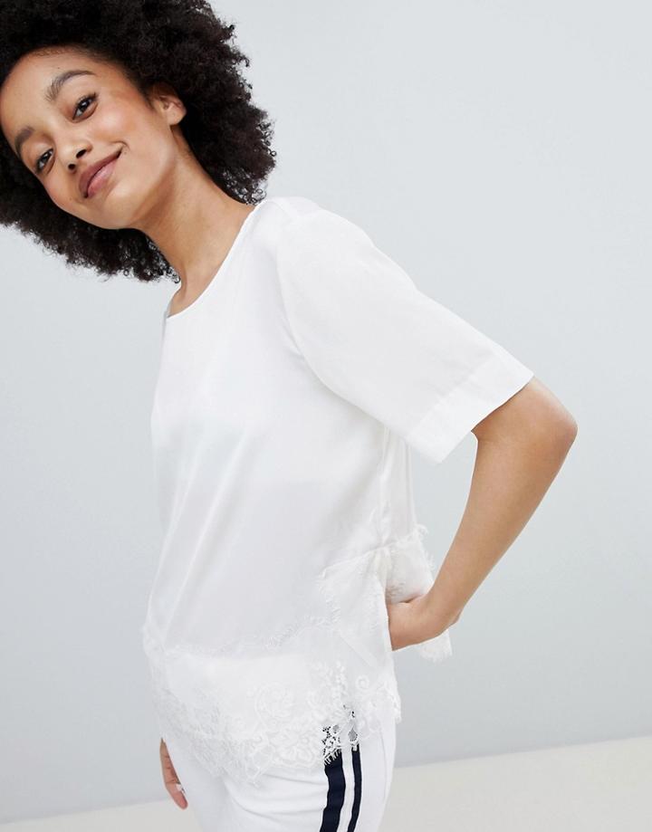 Monki Lace Trim Top - Multi