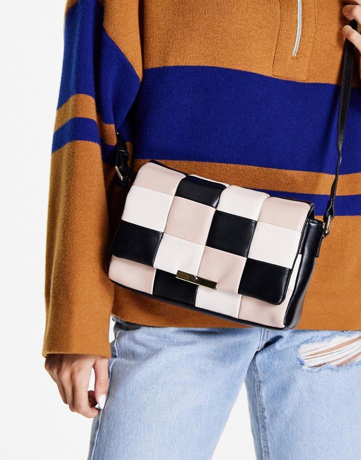 Topshop Pu Patchwork Crossbody-multi