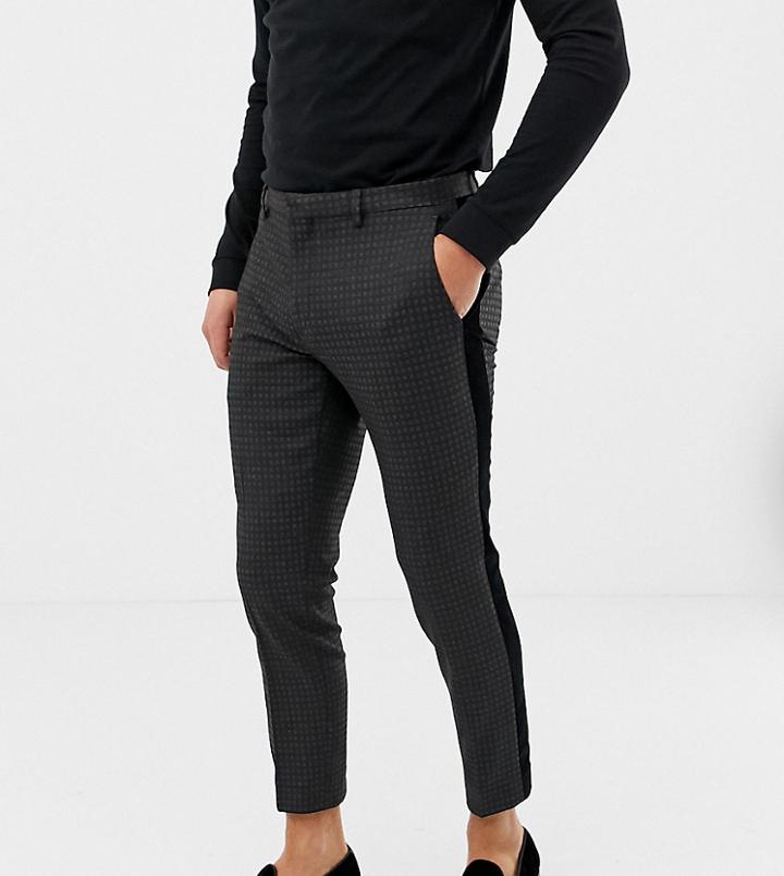 Heart & Dagger Skinny Cropped Pants With Side Stripe In Black - Black