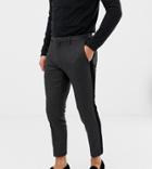 Heart & Dagger Skinny Cropped Pants With Side Stripe In Black - Black
