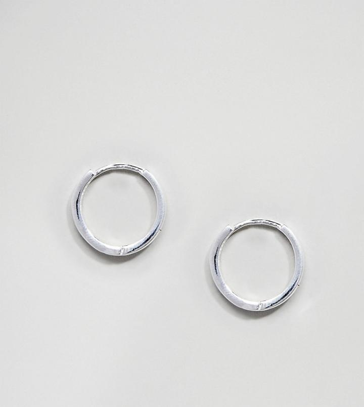 Reclaimed Vintage Inspired 12mm Hoop Earrings In Sterling Silver Exclusive To Asos - Silver