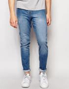 Pull & Bear Super Skinny Jeans In Light Wash Blue - Light Blue