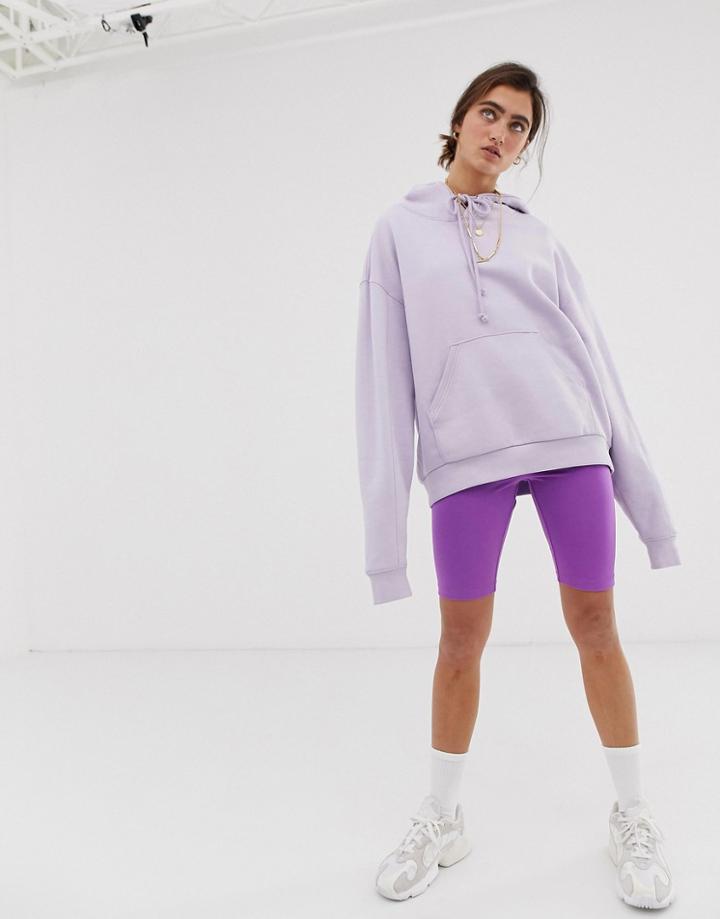 Weekday Legging Shorts In Neon Purple - Purple