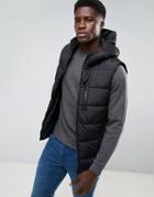 Threadbare Hooded Padded Jacket - Black